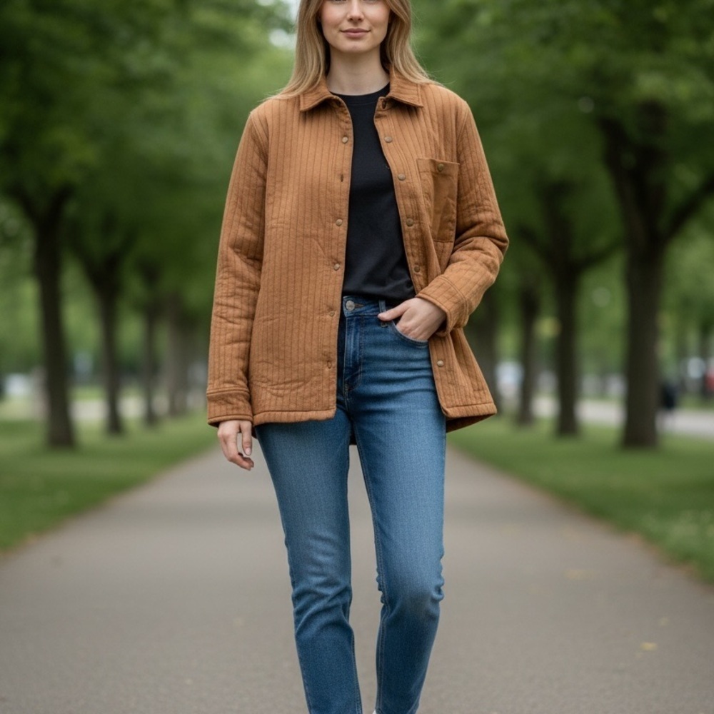 Woman’s Brown Quilted Jacket